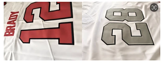 Baseball jersey detail view